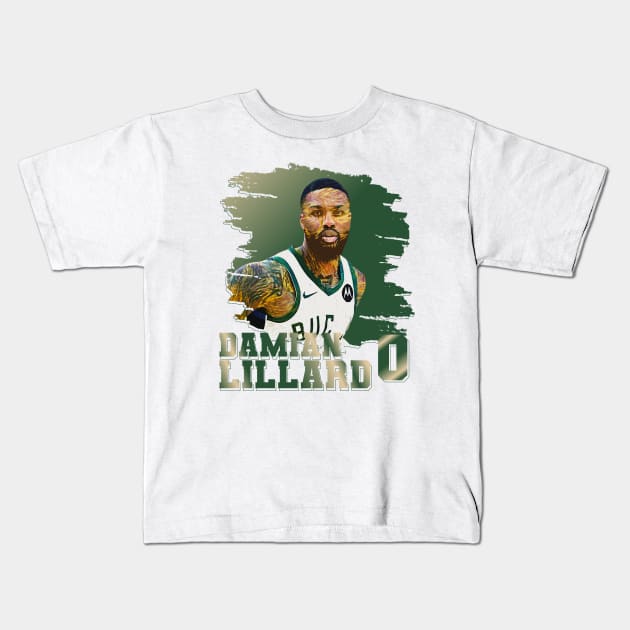 Damian Lillard || 0 Kids T-Shirt by Aloenalone